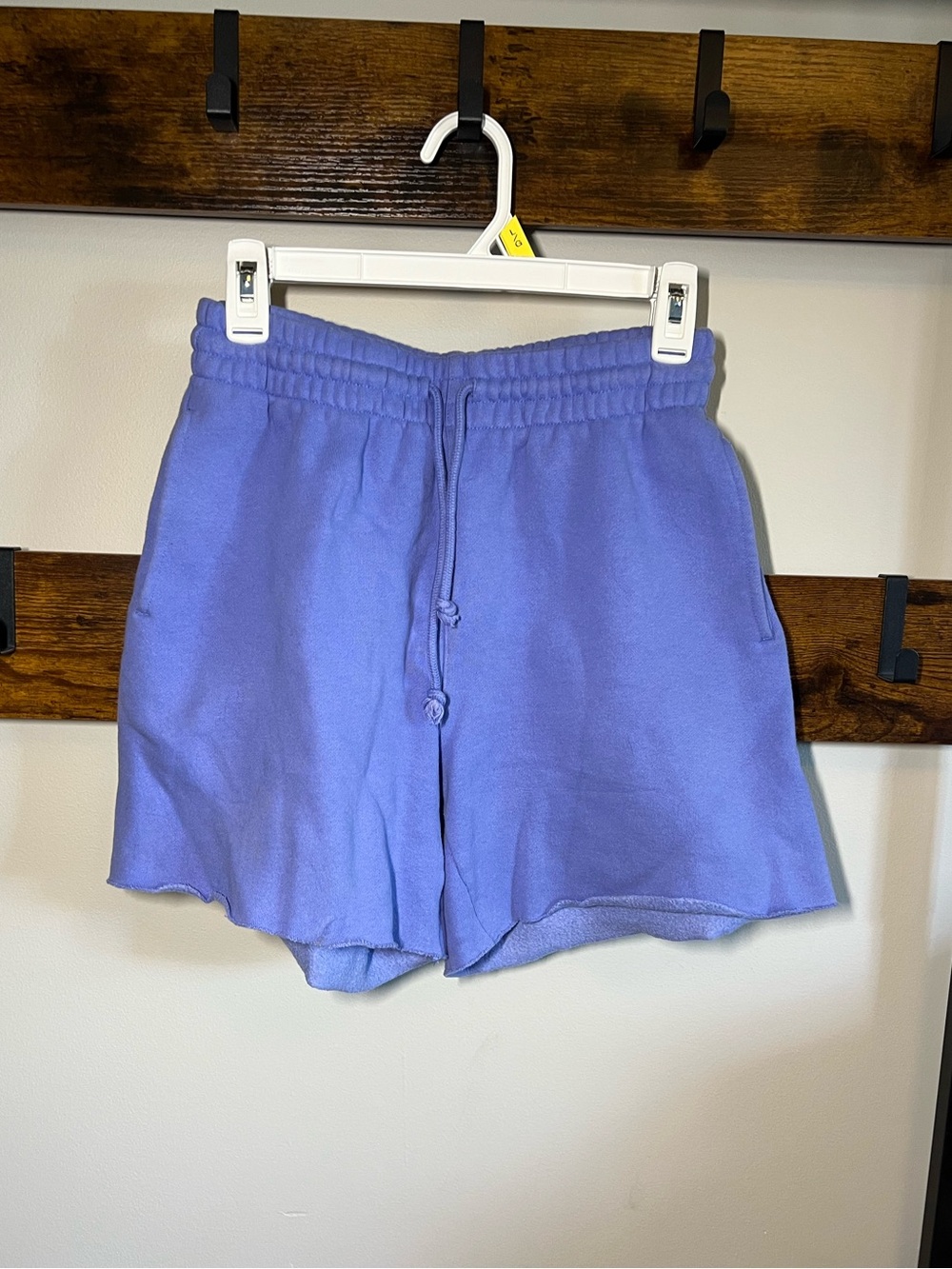 TNA Cozy Boyfriend Fleece Shorts in Periwinkle